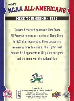 2013 Upper Deck University of Notre Dame - All Americans #AA-MT Mike Townsend Back