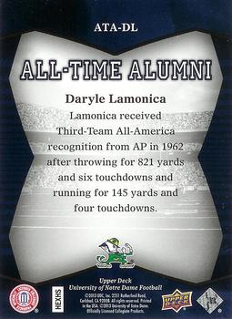 2013 Upper Deck University of Notre Dame - All Time Alumni #ATA-DL Daryle Lamonica Back