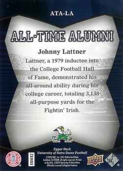 2013 Upper Deck University of Notre Dame - All Time Alumni #ATA-LA Johnny Lattner Back