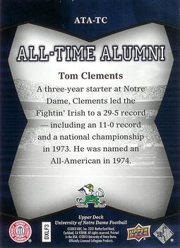 2013 Upper Deck University of Notre Dame - All Time Alumni #ATA-TC Tom Clements Back