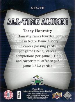 2013 Upper Deck University of Notre Dame - All Time Alumni #ATA-TH Terry Hanratty Back