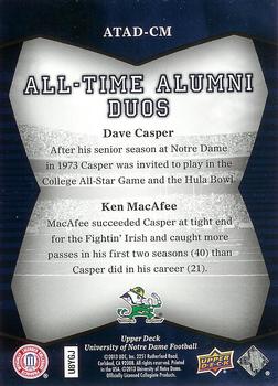 2013 Upper Deck University of Notre Dame - All Time Alumni Duos #ATAD-CM Dave Casper / Ken MacAfee Back