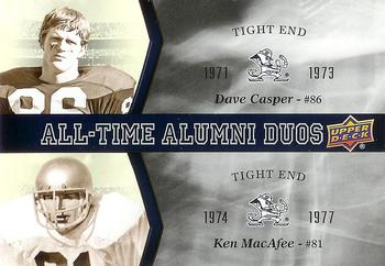 2013 Upper Deck University of Notre Dame - All Time Alumni Duos #ATAD-CM Dave Casper / Ken MacAfee Front