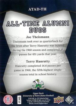 2013 Upper Deck University of Notre Dame - All Time Alumni Duos #ATAD-TH Joe Theismann / Terry Hanratty Back