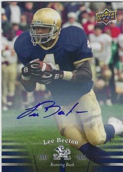 2013 Upper Deck University of Notre Dame - Autographs #62 Lee Becton Front