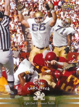 2013 Upper Deck University of Notre Dame - Gold #43 Andy Heck Front