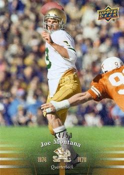 2013 Upper Deck University of Notre Dame - Gold #33 Joe Montana Front