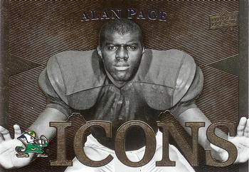 2013 Upper Deck University of Notre Dame - Icons #I-AP Alan Page Front