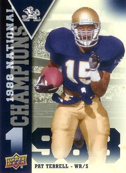 2013 Upper Deck University of Notre Dame - National Champions #NC-PT Pat Terrell Front