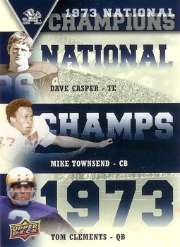 2013 Upper Deck University of Notre Dame - National Champions Trios #NC3-CTC Dave Casper / Mike Townsend / Tom Clements Front