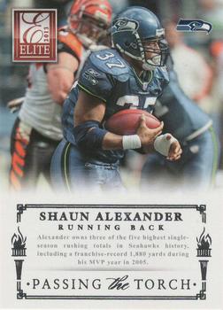 2013 Panini Elite - Passing the Torch Silver #10 Marshawn Lynch / Shaun Alexander Front