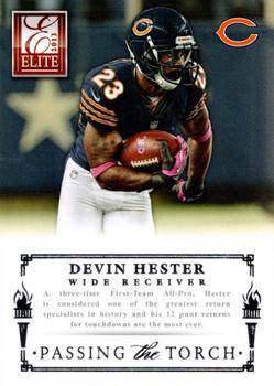 2013 Panini Elite - Passing the Torch Silver #18 Devin Hester / Patrick Peterson Front
