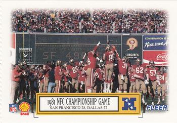 1995 Fleer Shell #7 1981 NFC Championship Game Front