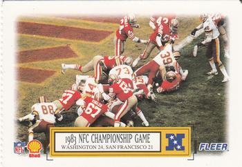 1995 Fleer Shell #8 1983 NFC Championship Game Front