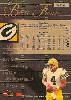 1998 Collector's Edge Super Bowl Card Show - Proofs 500 #8 Brett Favre Back
