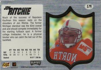 1998 Playoff Absolute SSD Hobby - Silver #179 Jon Ritchie Back
