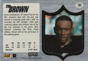 1998 Playoff Absolute SSD Hobby - Silver #181 Tim Brown Back