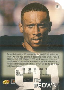 1998 Playoff Absolute Retail - Red #181 Tim Brown Back
