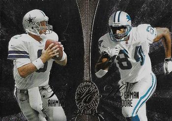1998 Playoff Absolute SSD Hobby - Platinum Quads #4 Troy Aikman / Herman Moore / Mark Chmura / Gus Frerotte Front