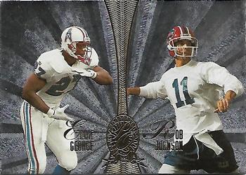 1998 Playoff Absolute SSD Hobby - Platinum Quads #9 Eddie George / Rob Johnson / Irving Fryar / Andre Rison Front