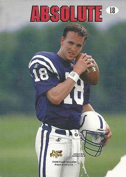 1998 Playoff Absolute Retail - Shields #18 Peyton Manning Back