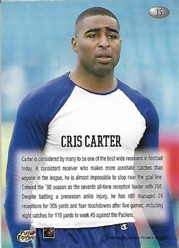 1998 Playoff Momentum Retail - Red #35 Cris Carter Back