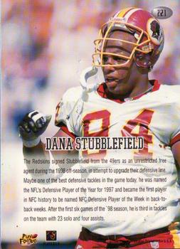 1998 Playoff Momentum Retail - Red #221 Dana Stubblefield Back
