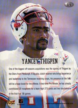 1998 Playoff Momentum Retail - Red #224 Yancey Thigpen Back