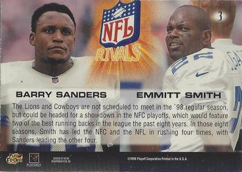 1998 Playoff Momentum SSD Hobby - NFL Rivals Gold #3 Barry Sanders / Emmitt Smith Back