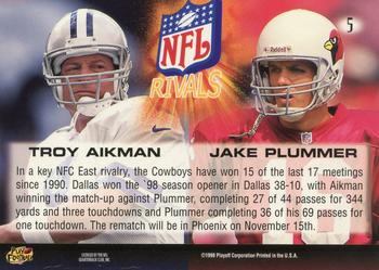 1998 Playoff Momentum SSD Hobby - NFL Rivals Gold #5 Troy Aikman / Jake Plummer Back