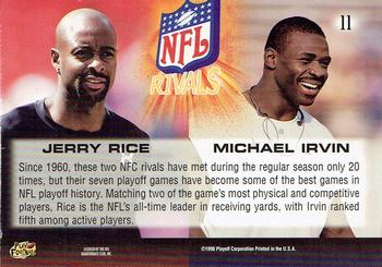 1998 Playoff Momentum SSD Hobby - NFL Rivals Gold #11 Jerry Rice / Michael Irvin Back