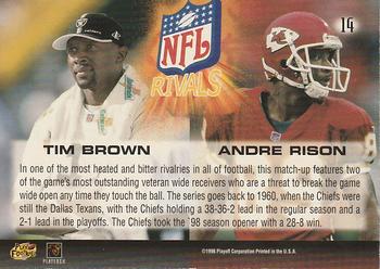 1998 Playoff Momentum SSD Hobby - NFL Rivals Gold #14 Tim Brown / Andre Rison Back