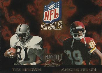 1998 Playoff Momentum SSD Hobby - NFL Rivals Gold #14 Tim Brown / Andre Rison Front