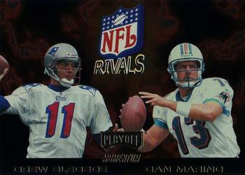 1998 Playoff Momentum Retail - NFL Rivals Silver #R4 Dan Marino / Drew Bledsoe Front