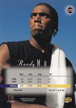 1998 Playoff Prestige Retail - Red #173 Randy Moss Back