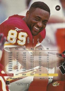 1998 Playoff Prestige SSD Hobby - Red #41 Andre Rison Back