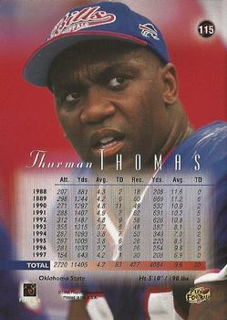 1998 Playoff Prestige SSD Hobby - Red #115 Thurman Thomas Back