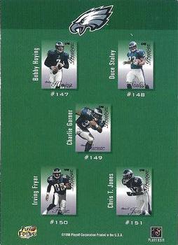 1998 Playoff Prestige SSD Hobby - Checklists (Silver Foilboard) #NNO Philadelphia Eagles Checklist Back