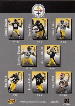1998 Playoff Prestige SSD Hobby - Checklists (Silver Foilboard) #NNO Pittsburgh Steelers Checklist Back