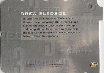1998 Playoff Prestige SSD Hobby - Inside the Numbers Die Cut #8 Drew Bledsoe Back