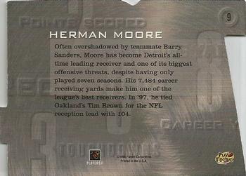 1998 Playoff Prestige SSD Hobby - Inside the Numbers Die Cut #9 Herman Moore Back