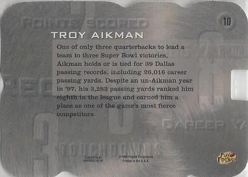 1998 Playoff Prestige SSD Hobby - Inside the Numbers Die Cut #10 Troy Aikman Back