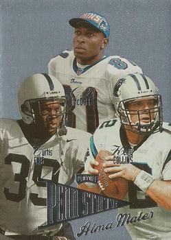 1998 Playoff Prestige SSD Hobby - Alma Mater (Silver Foil) #13 O.J. McDuffie / Curtis Enis / Kerry Collins Front