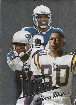 1998 Playoff Prestige SSD Hobby - Alma Mater (Silver Foil) #15 Joey Galloway / Terry Glenn / Cris Carter Front