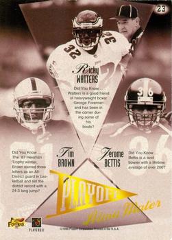 1998 Playoff Prestige SSD Hobby - Alma Mater (Silver Foil) #23 Ricky Watters / Tim Brown / Jerome Bettis Back