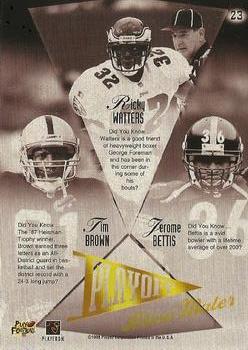1998 Playoff Prestige Retail - Alma Mater (Blue Foil) #23 Ricky Watters / Tim Brown / Jerome Bettis Back