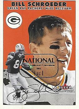 2000 Fleer Tradition - Glossy 2001 National 1/1 #73 Bill Schroeder Front