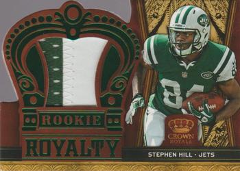 2012 Panini Crown Royale - Rookie Royalty Materials Green Prime #33 Stephen Hill Front