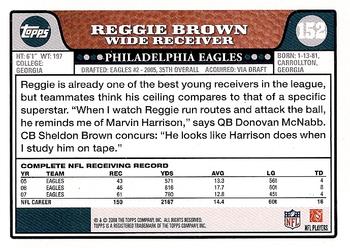 2008 Topps #152 Reggie Brown Back