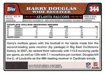 2008 Topps #344 Harry Douglas Back